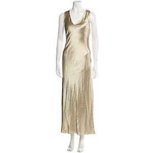 Calvin Klein Collection Champagne Gold Midi Dress